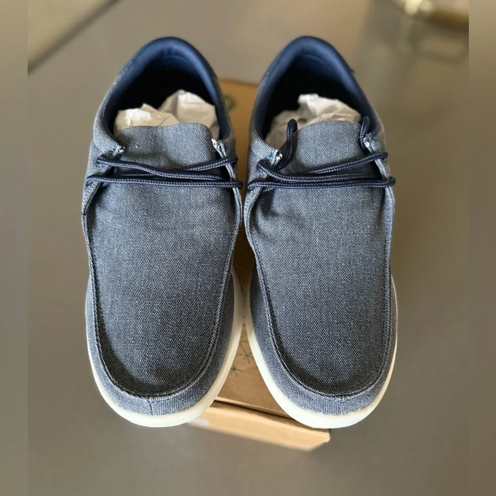 OrthoComfoot Mens Orthopedic Arch Support Walking Slip On Loafers, Navy, 10, NWT